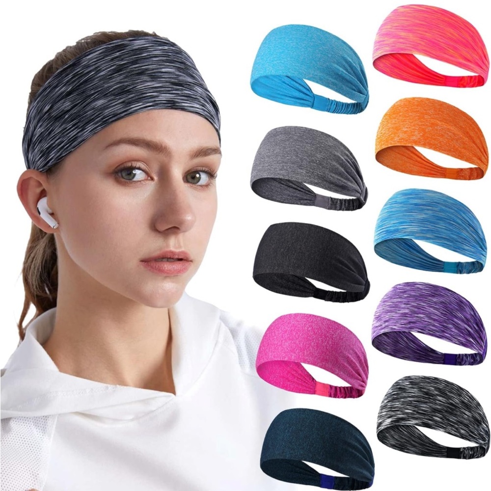 Set of 9 Women’s Yoga/Sport/Running Athletic Headbands